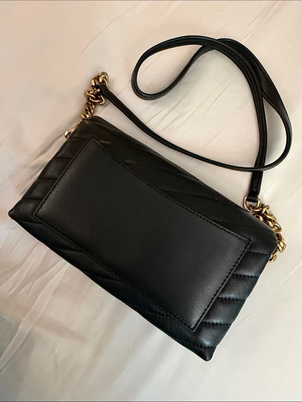 Tory Burch Black Quilted Logo Flap Crossbody - Picture 5 of 5